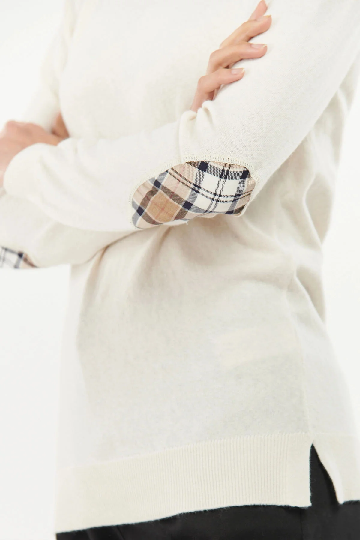 Pendle Crew Knit Sweatshirt - CREAM ROSEWOOD