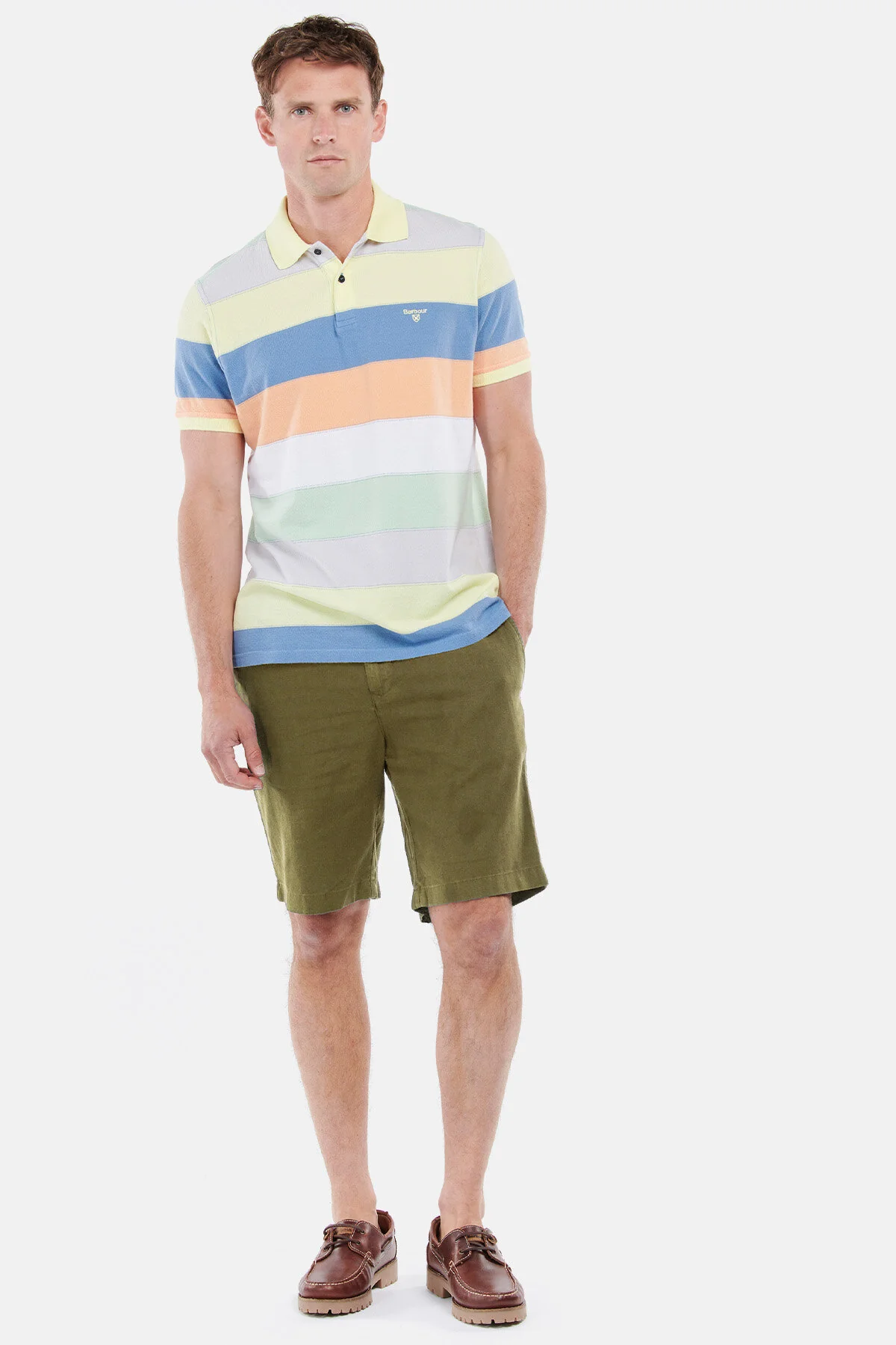 Linen Cotton Mix Shorts - MILITARY GREEN