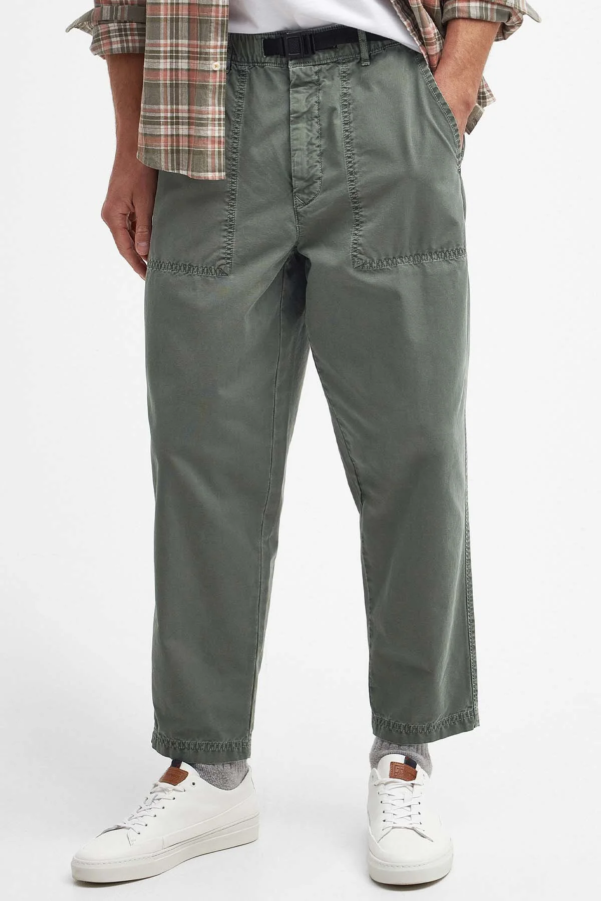 Grindle Straight-Leg Trousers - AGAVE GREEN