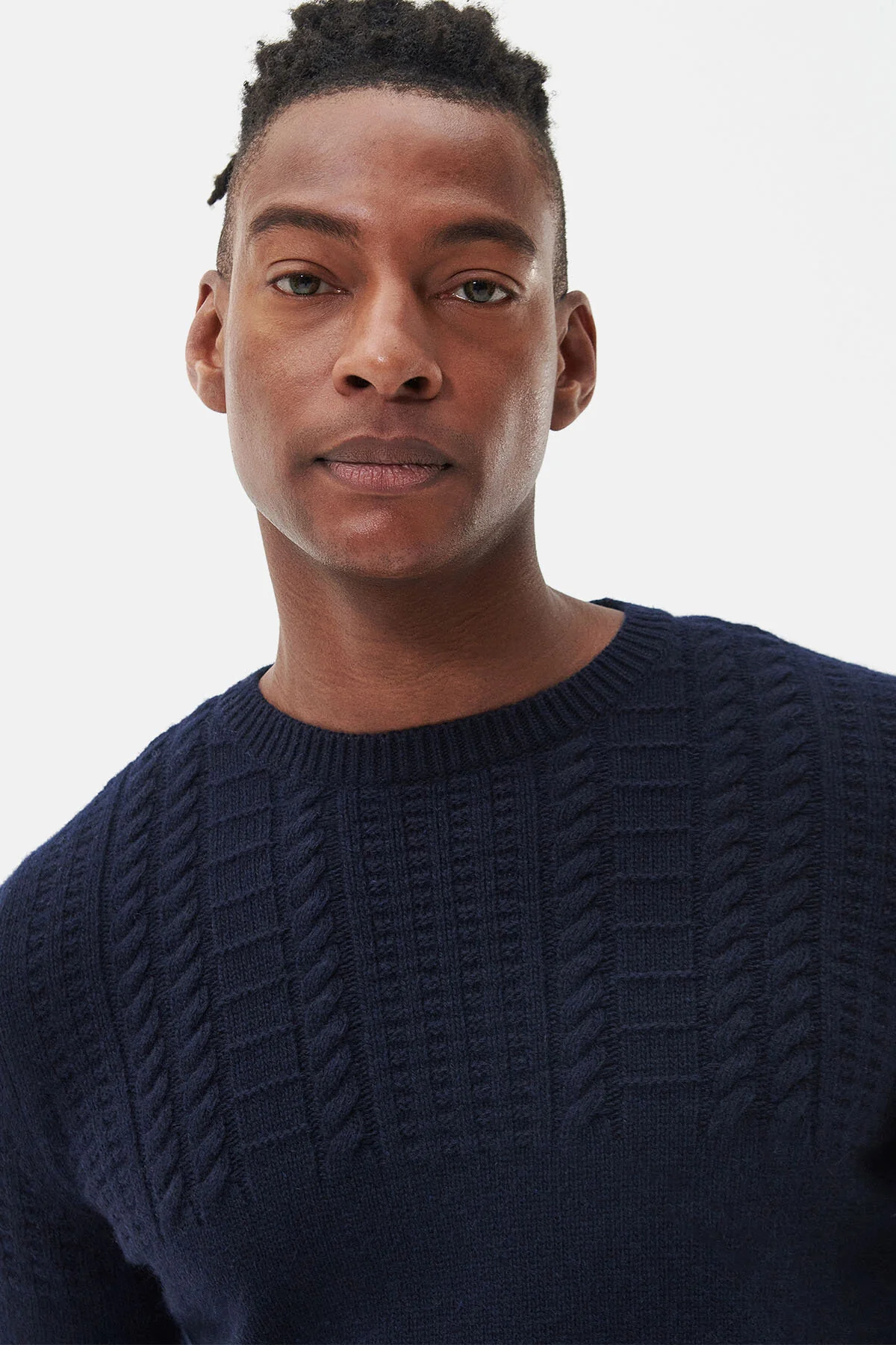 Foremast Knitted Crew Neck Jumper - NAVY