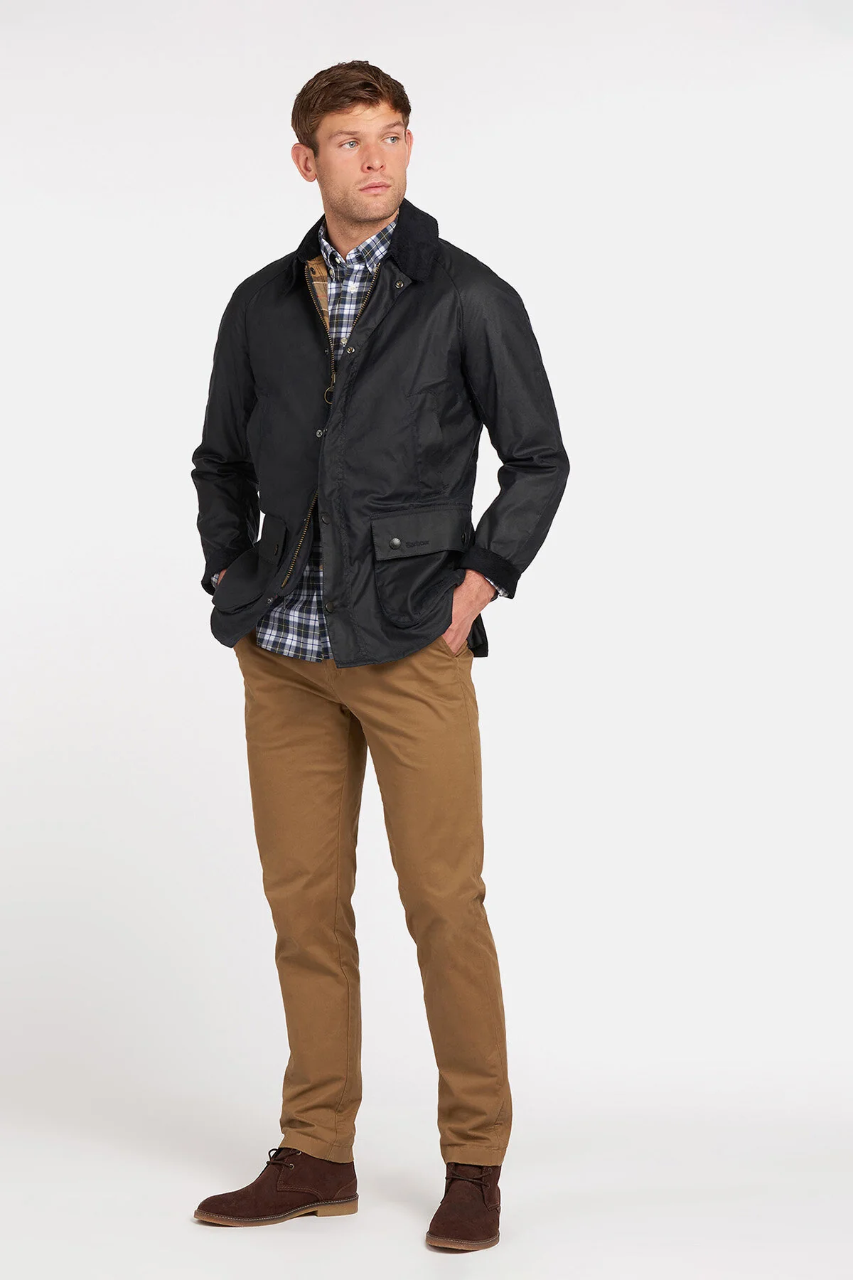 Ashby Wax Jacket - NAVY