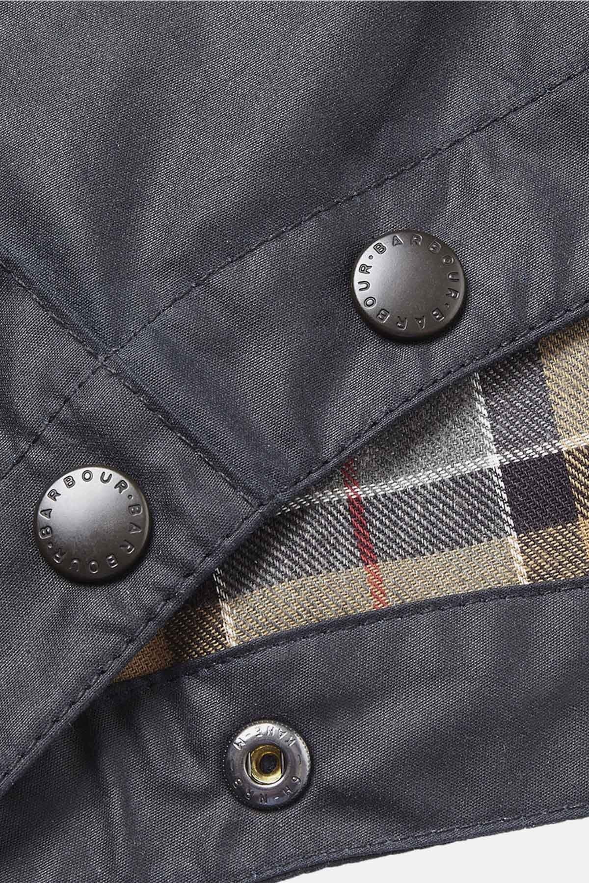 Waxed Cotton Hood - NAVY