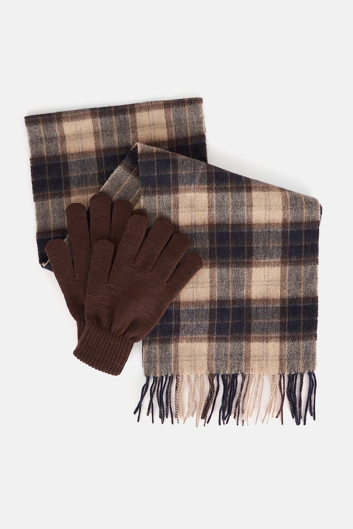 Tartan Scarf & Glove Gift Set - AUTUMN DRESS