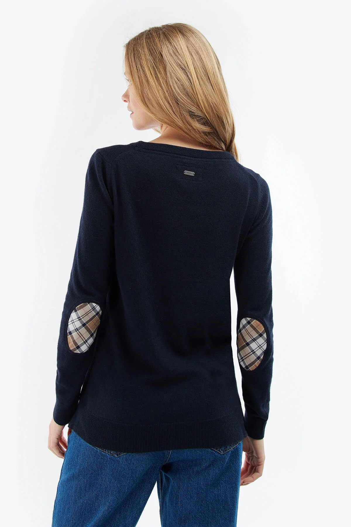 Pendle Crew Knit Sweatshirt - NAVY ROSEWOOD