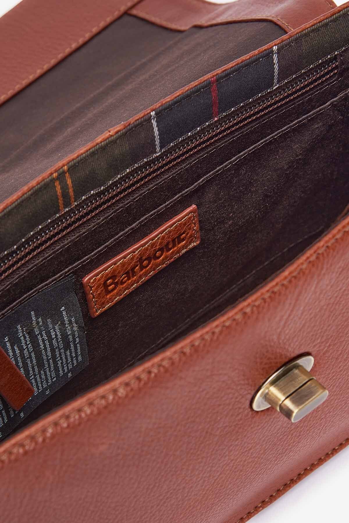 Isla Leather Cross Body Bag - BROWN