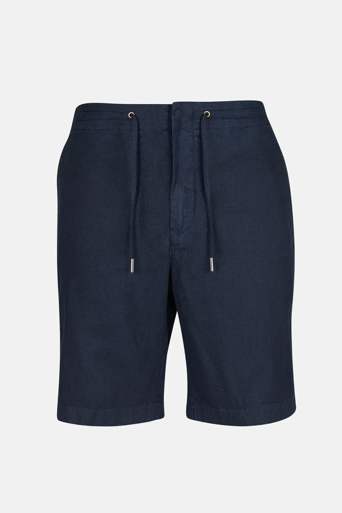 Linen Cotton Mix Shorts - CITY NAVY