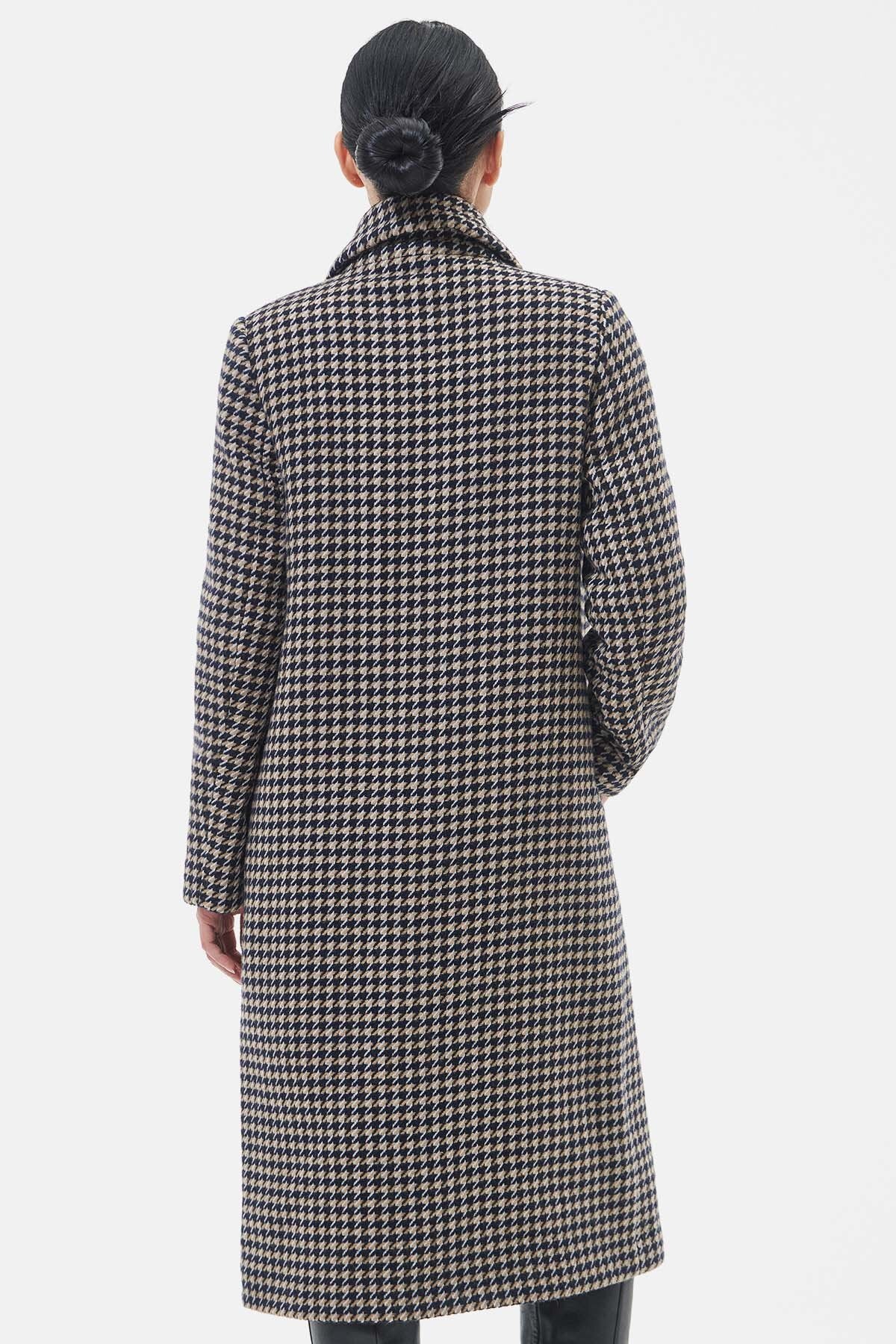 Angelina Wool Jacket - LT FAWN HOUNDSTOOTH