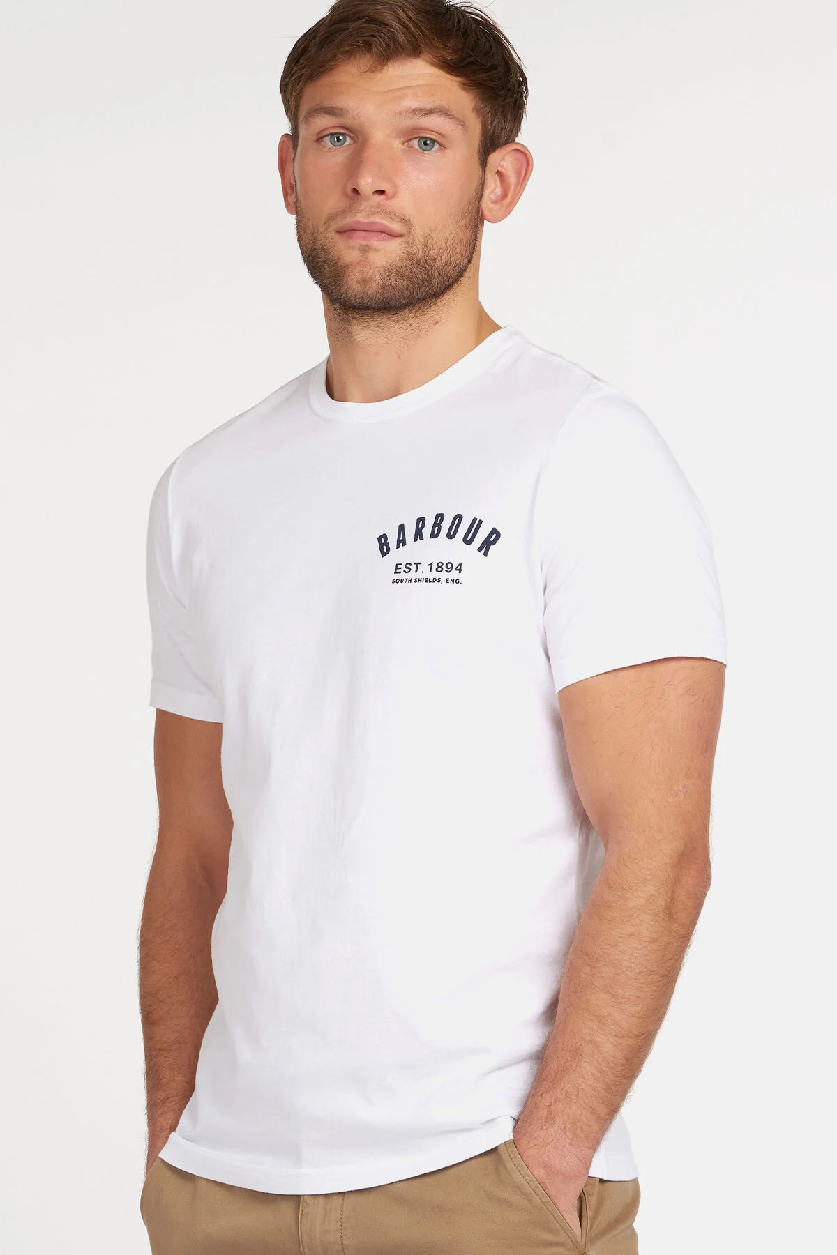 Casual Cotton T-shirt - WHITE