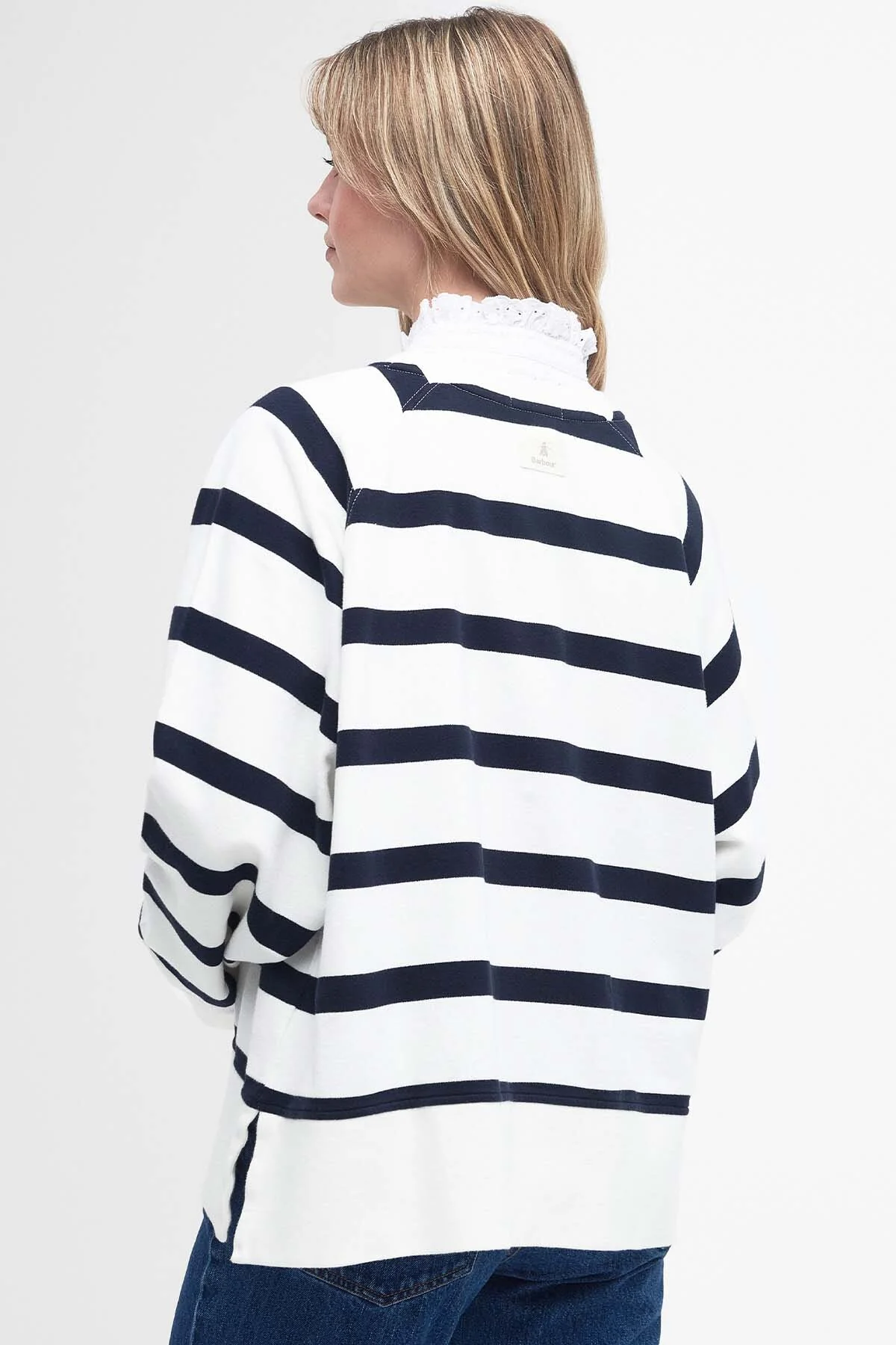 Longfield Striped Sweatshirt - CLOUD/NAVY