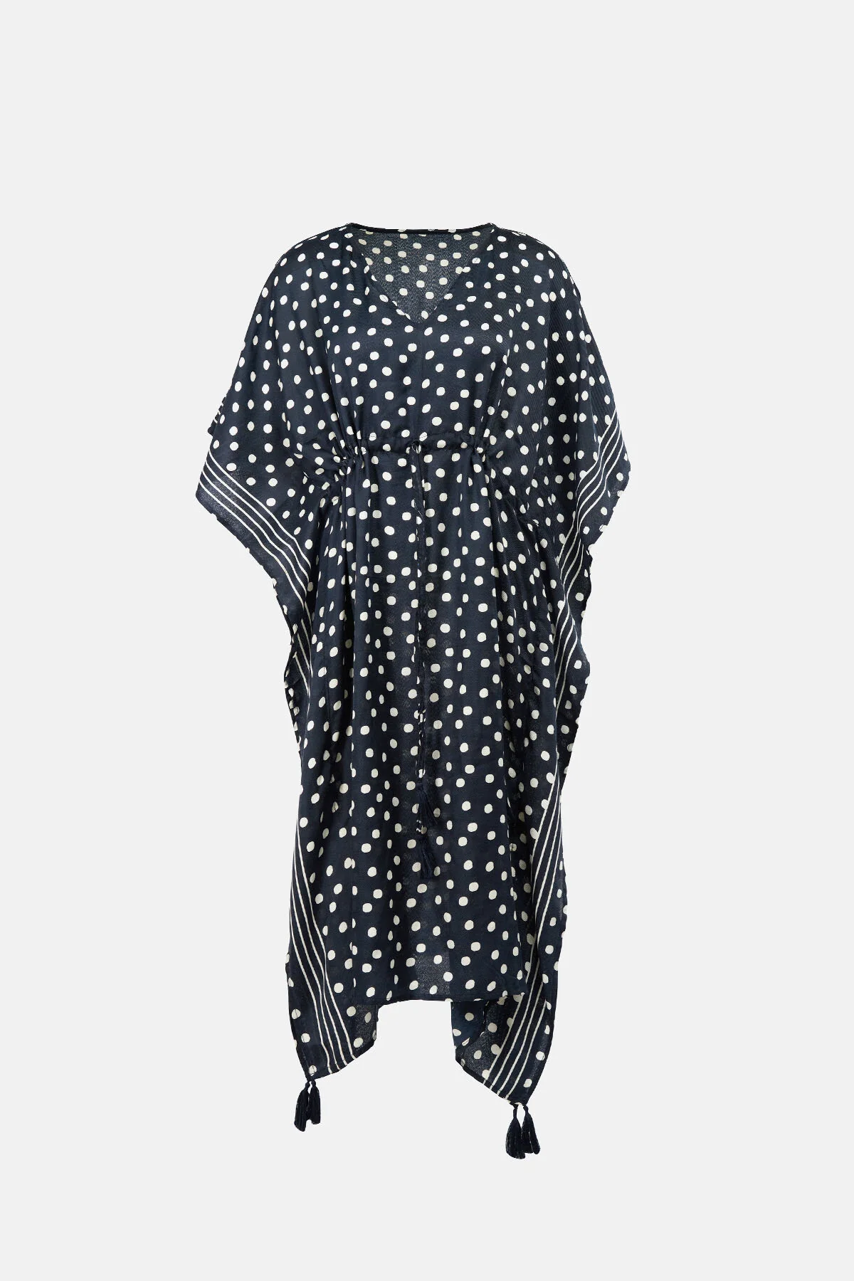 Polka Dot Beach Kaftan - NAVY