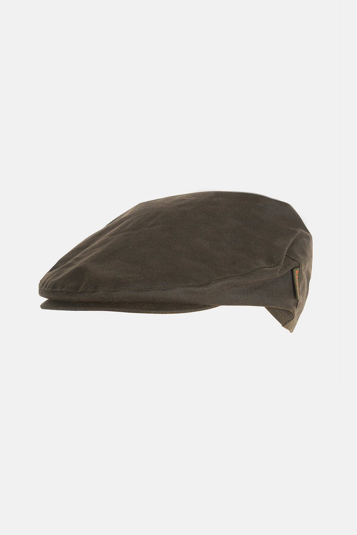 Cheviot Wax Flat Cap - OLIVE