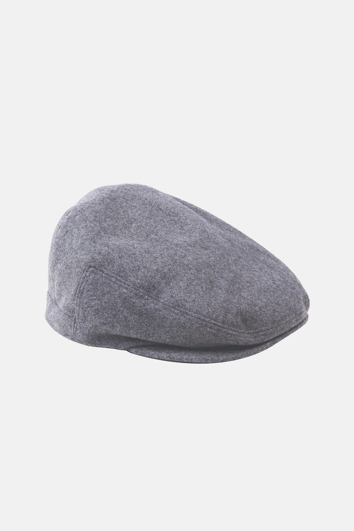 Waxed Cotton Flat Cap - GREY