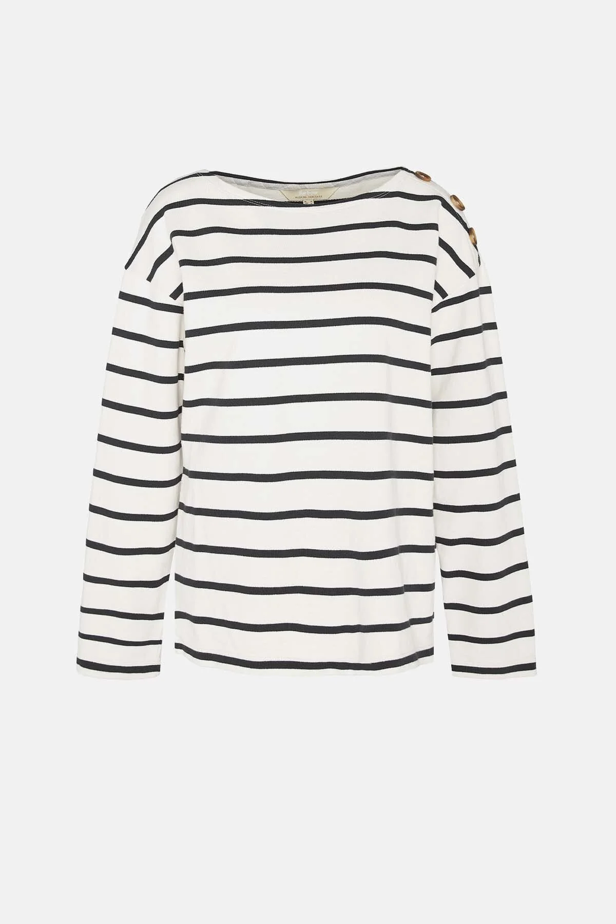 Caroline Striped Sweatshirt - ANTIQUE WHITE STRIPE