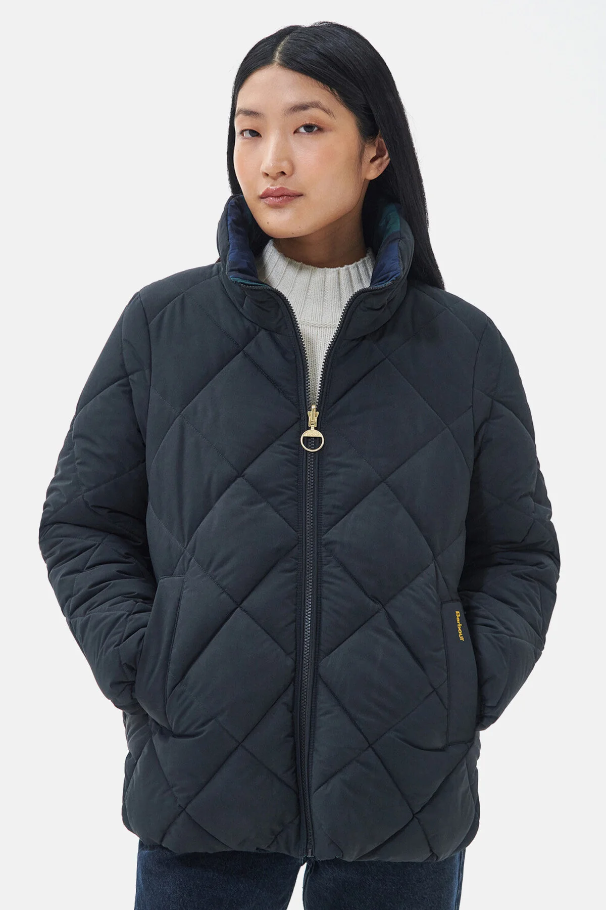 Reversible Hudswell Quilted Jacket - BLACK/BLACK/SAGE TAR