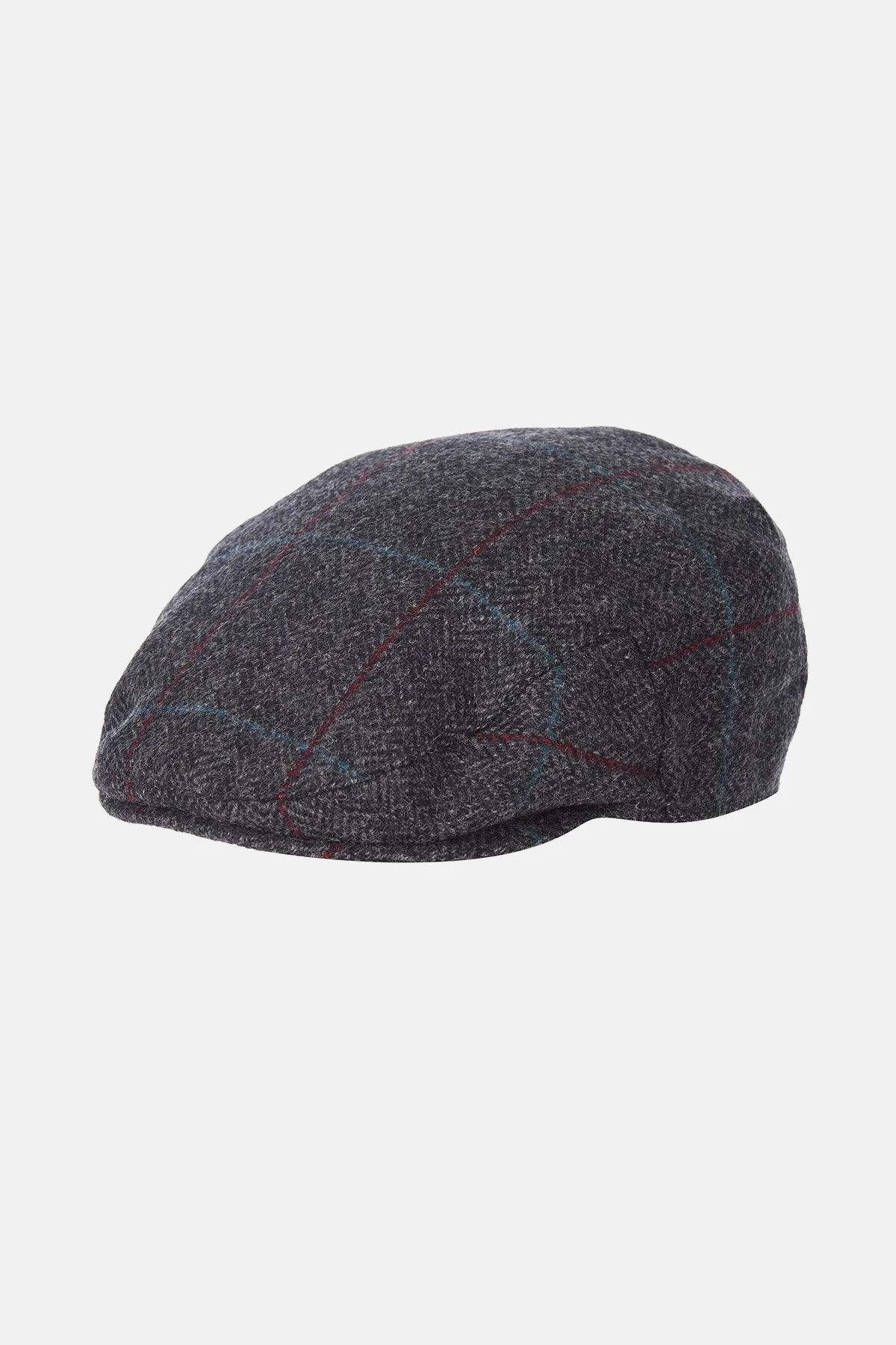 Crieff Flat Cap - CHARCOAL/RED/BLUE
