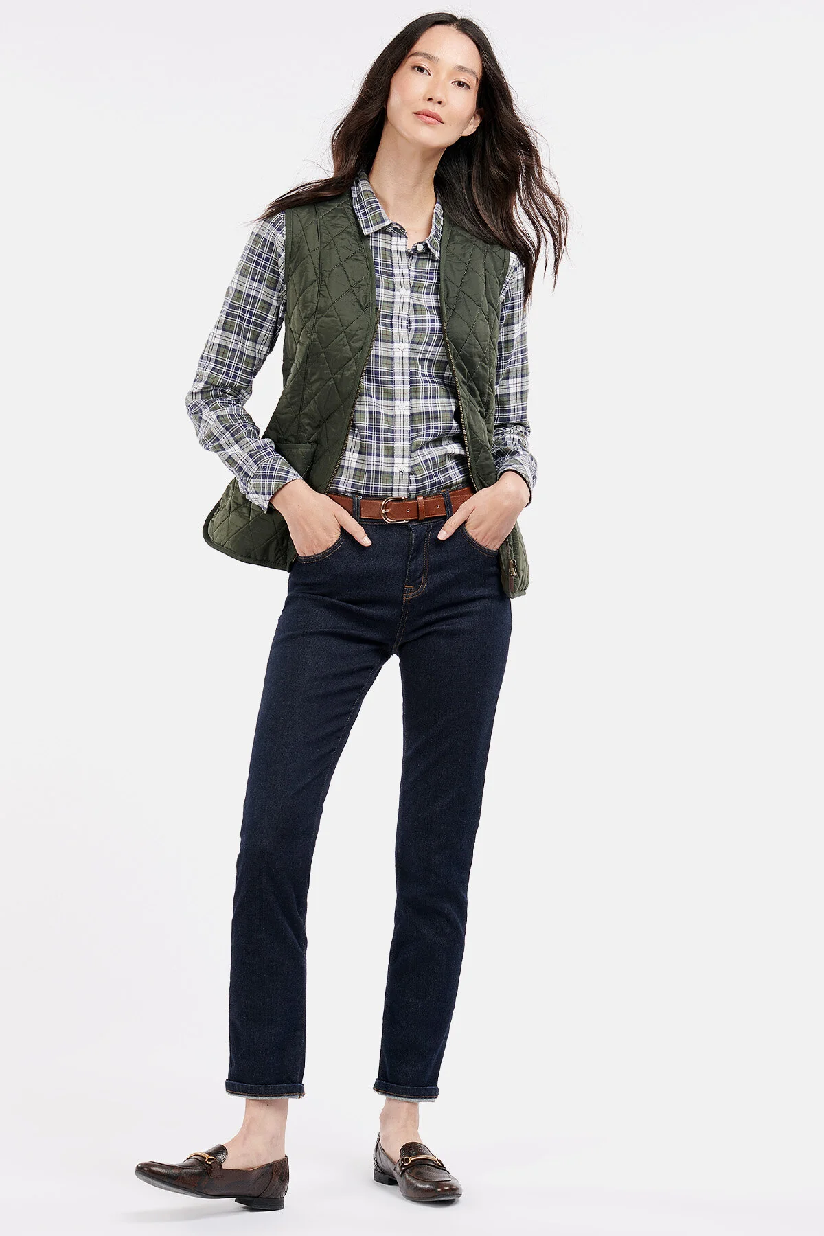 Lady Fleece Betty Vest - DK OLIVE