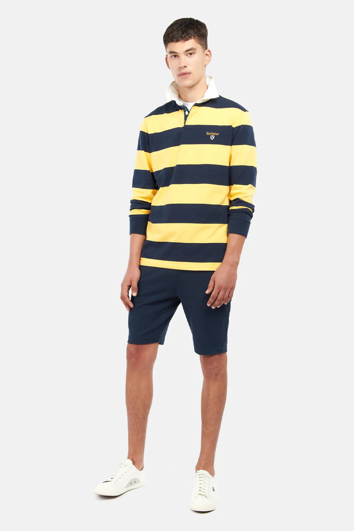 Hollywell Striped Rugby Shirt - NAVY