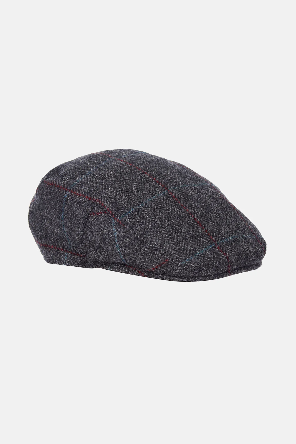 Crieff Flat Cap - CHARCOAL/RED/BLUE