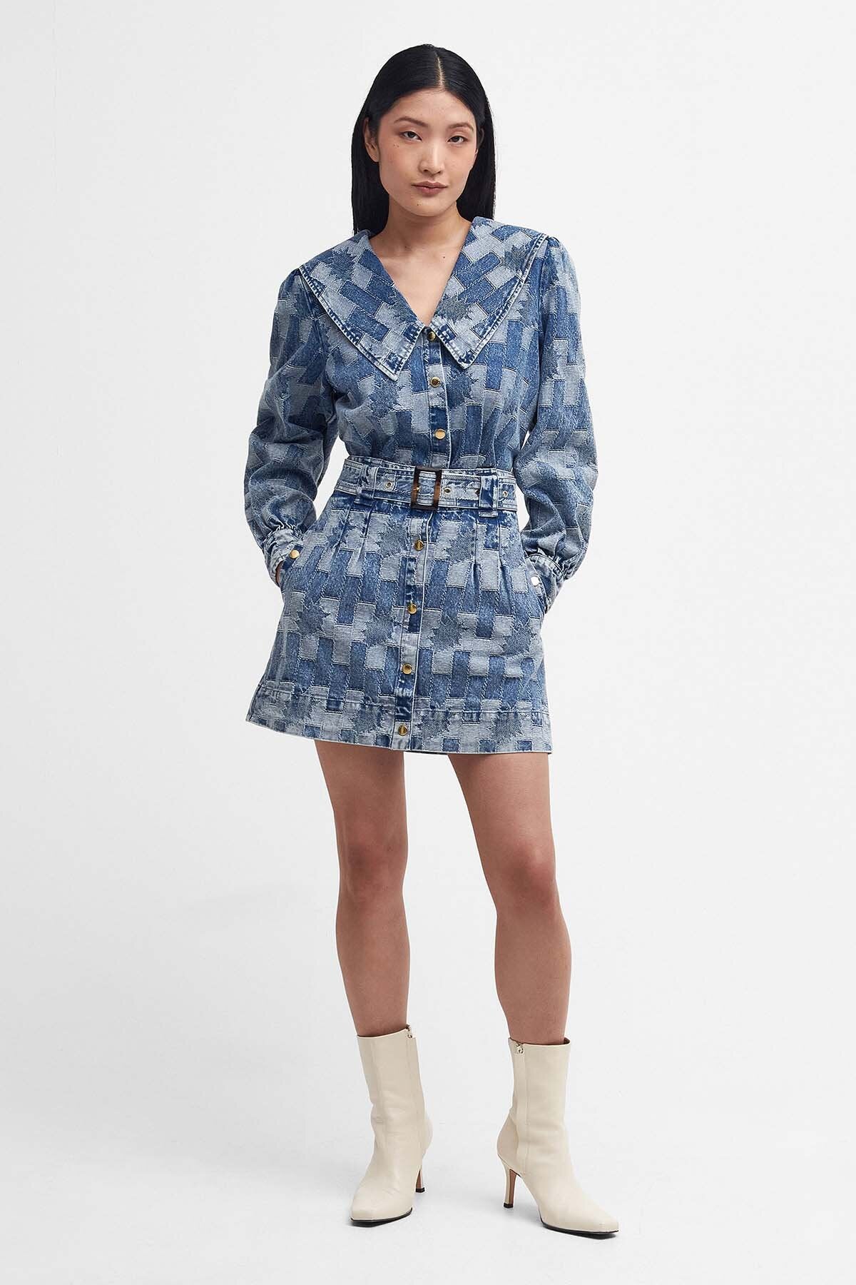 Bowhill Patchwork Denim Shirt - PATCHWORK DENIM