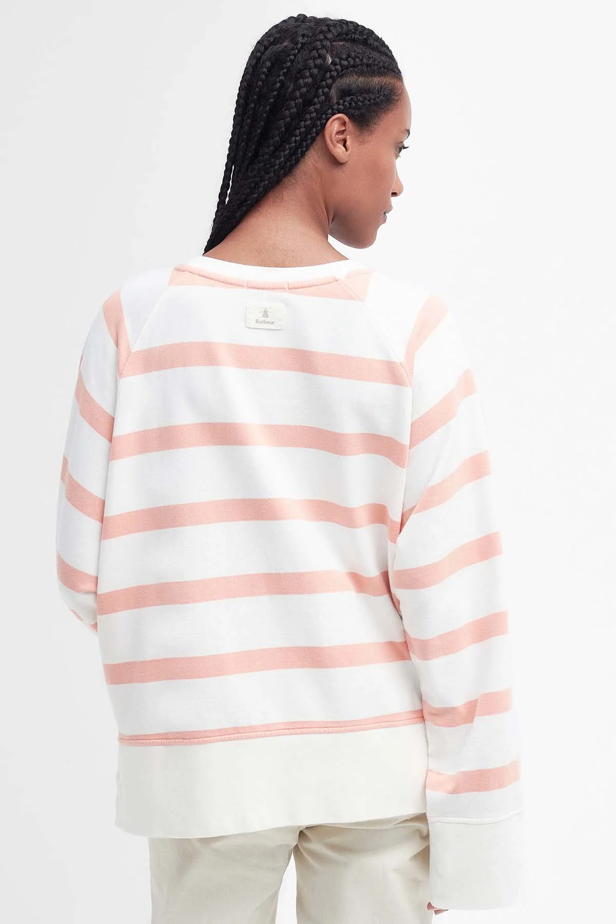 Longfield Striped Sweatshirt - CLOUD/SOFT APRICOT