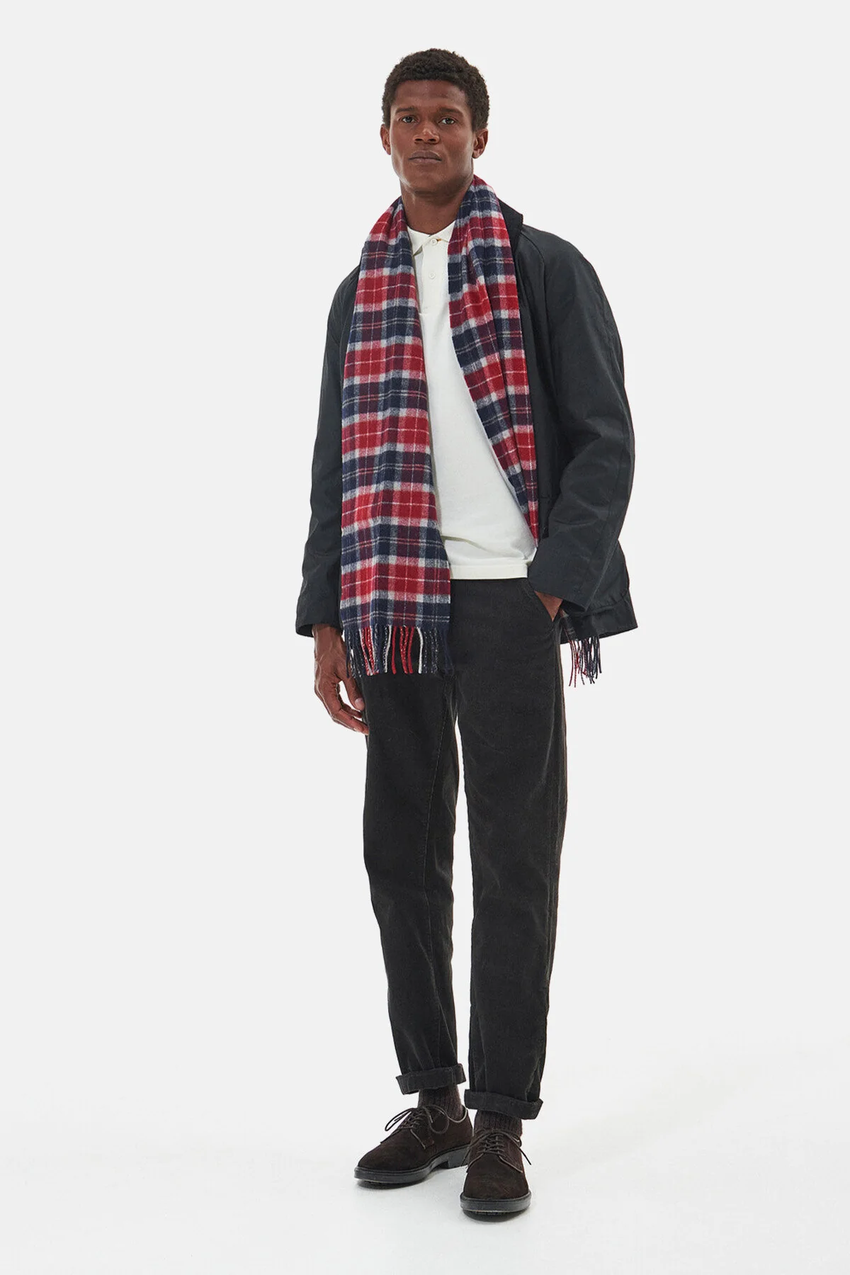 Tartan Lambswool Scarf - CRANBERRY TARTAN