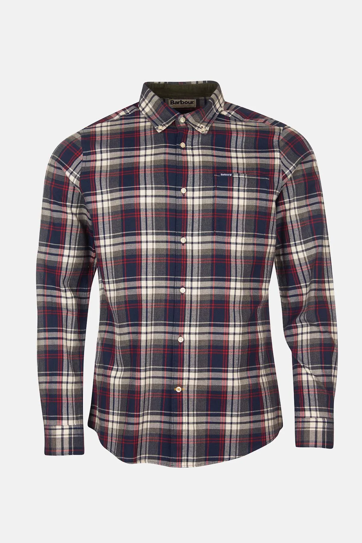 Cotton Shirt with breast pocket - NAVY