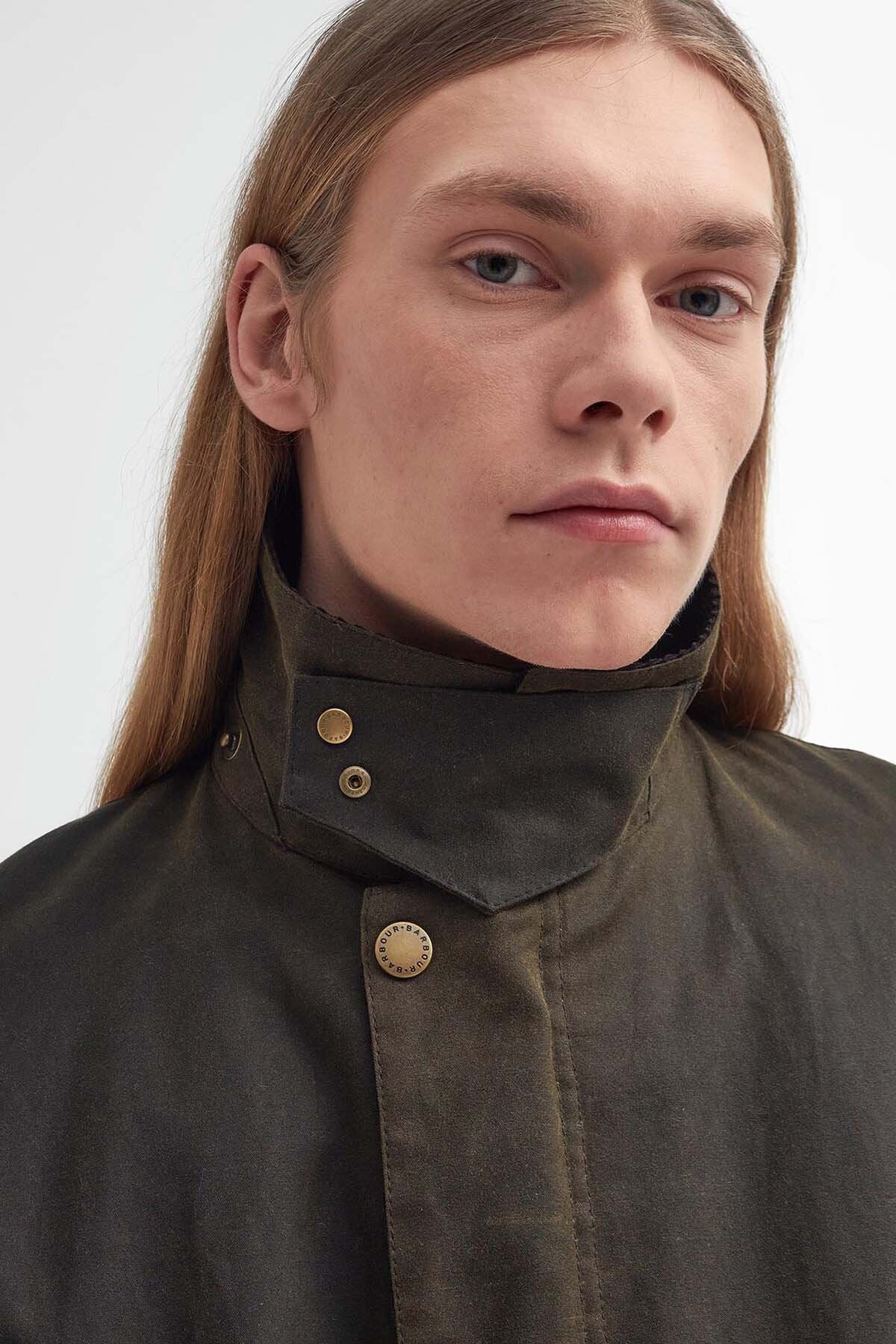 Bedale Waxed Trench Coat - OLIVE