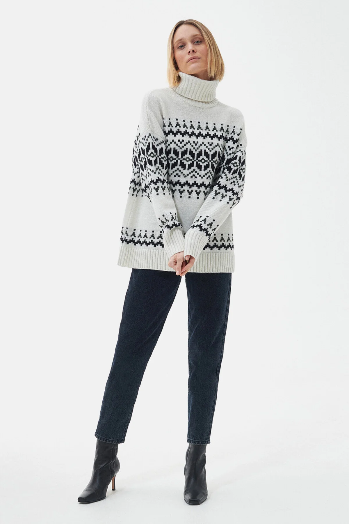 Patrisse Knitted Jumper - ANTIQUE WHITE