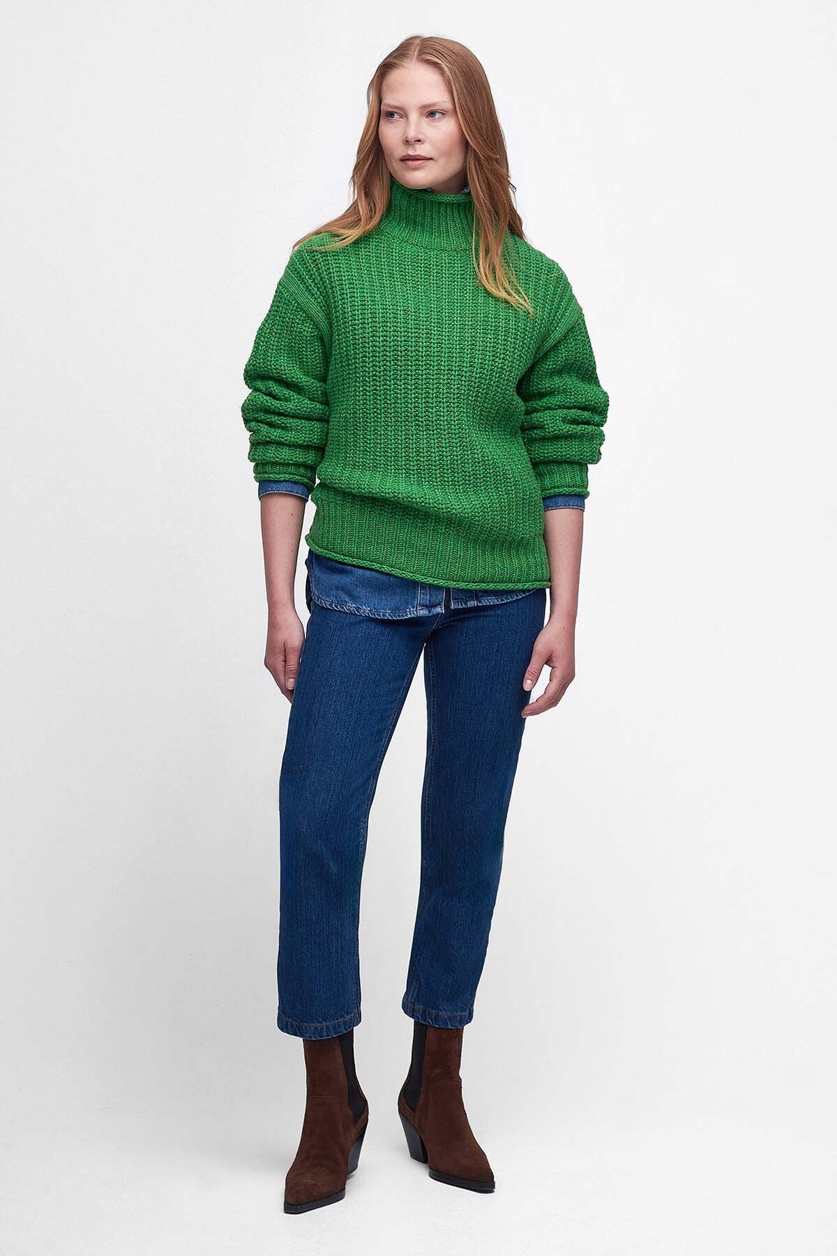 Rockcliffe Knitted Jumper - GREEN APPLE