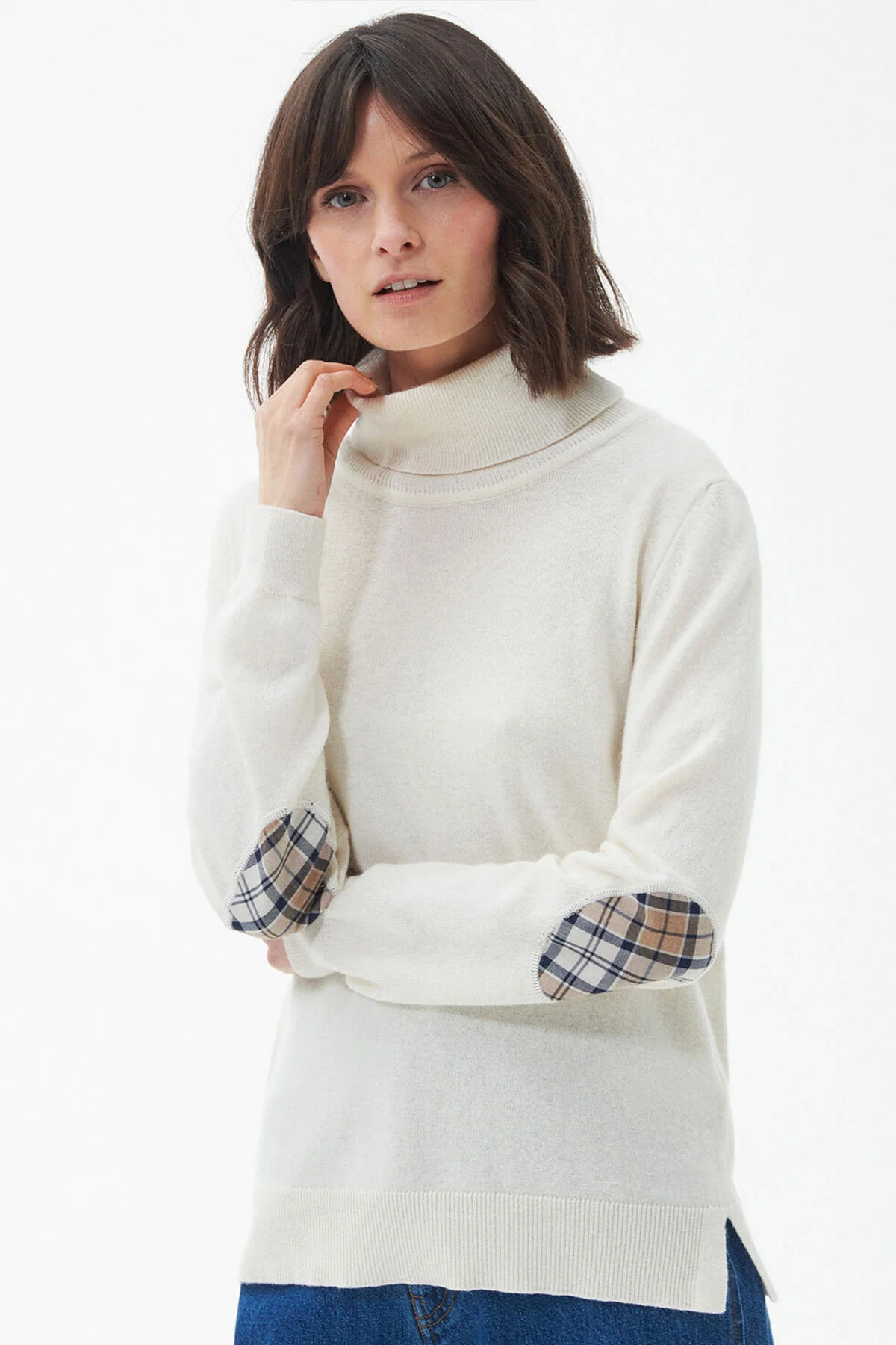 Pendle Roll-Neck Sweatshirt - CREAM/FAWN