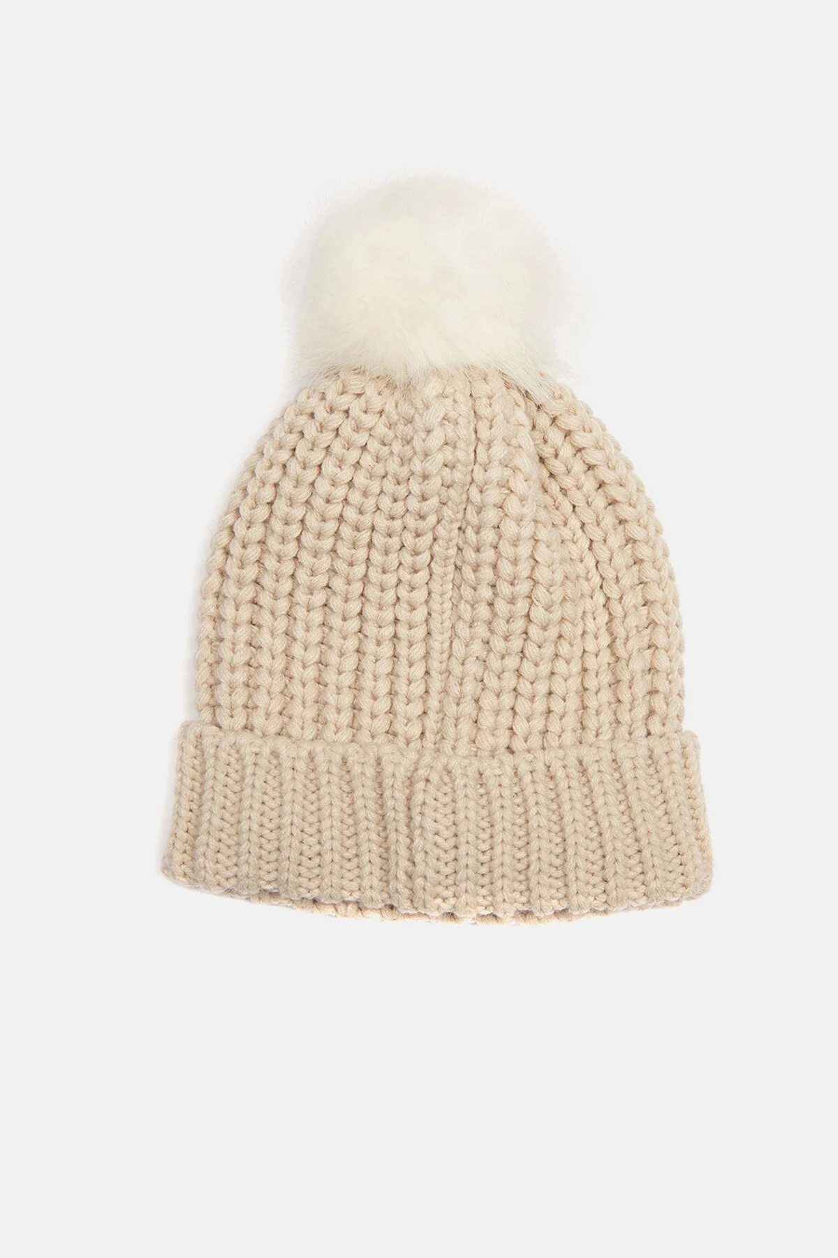 Ribbed Beanie - PEARL