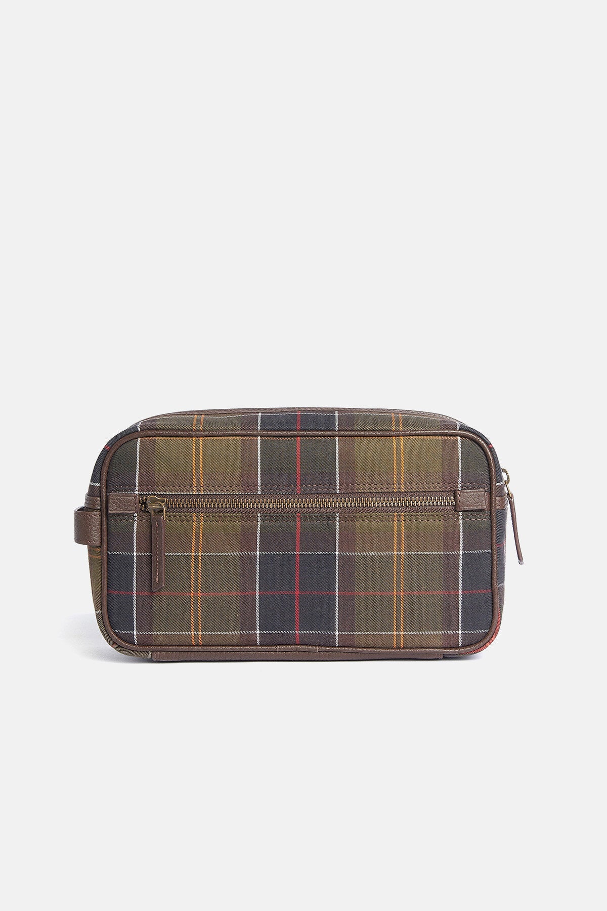 Tartan & Leather Washbag - CLASSIC TARTAN