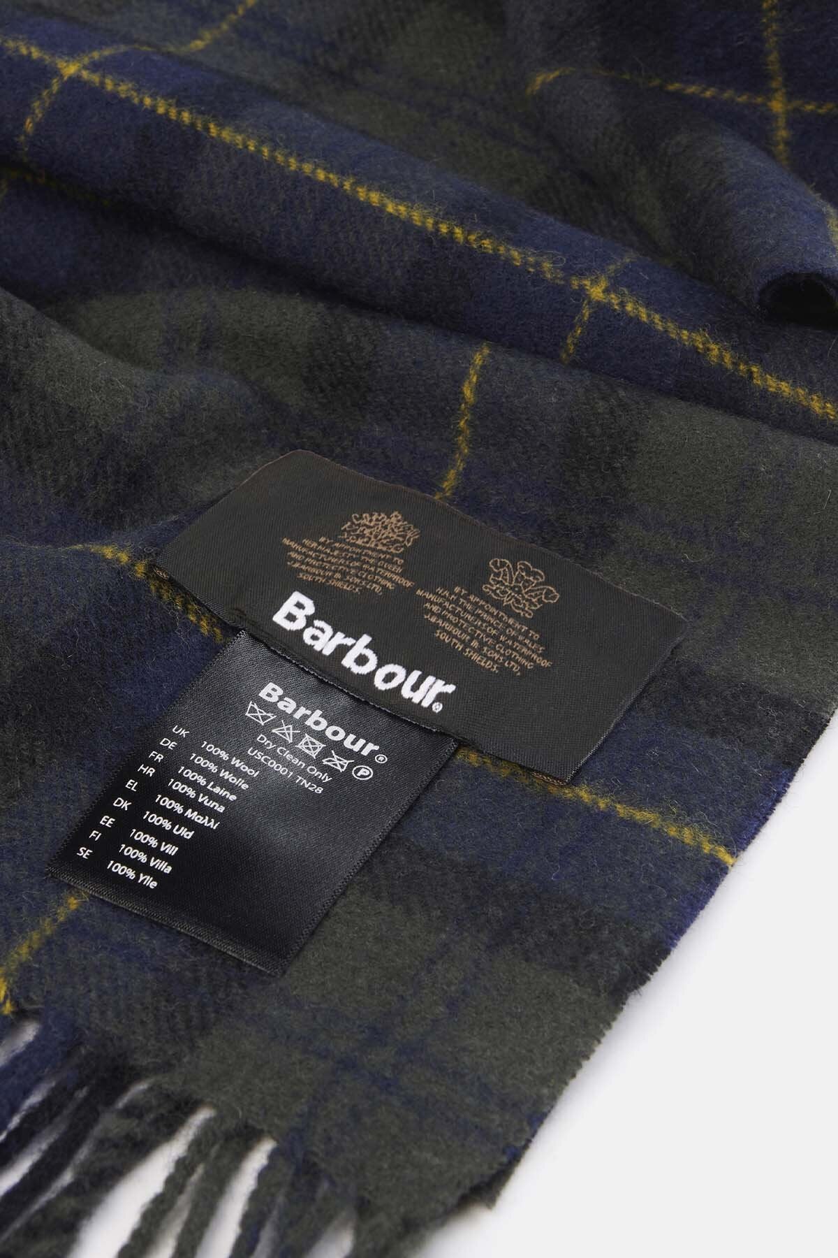 Tartan Lambswool Scarf - OLIVE NIGHT