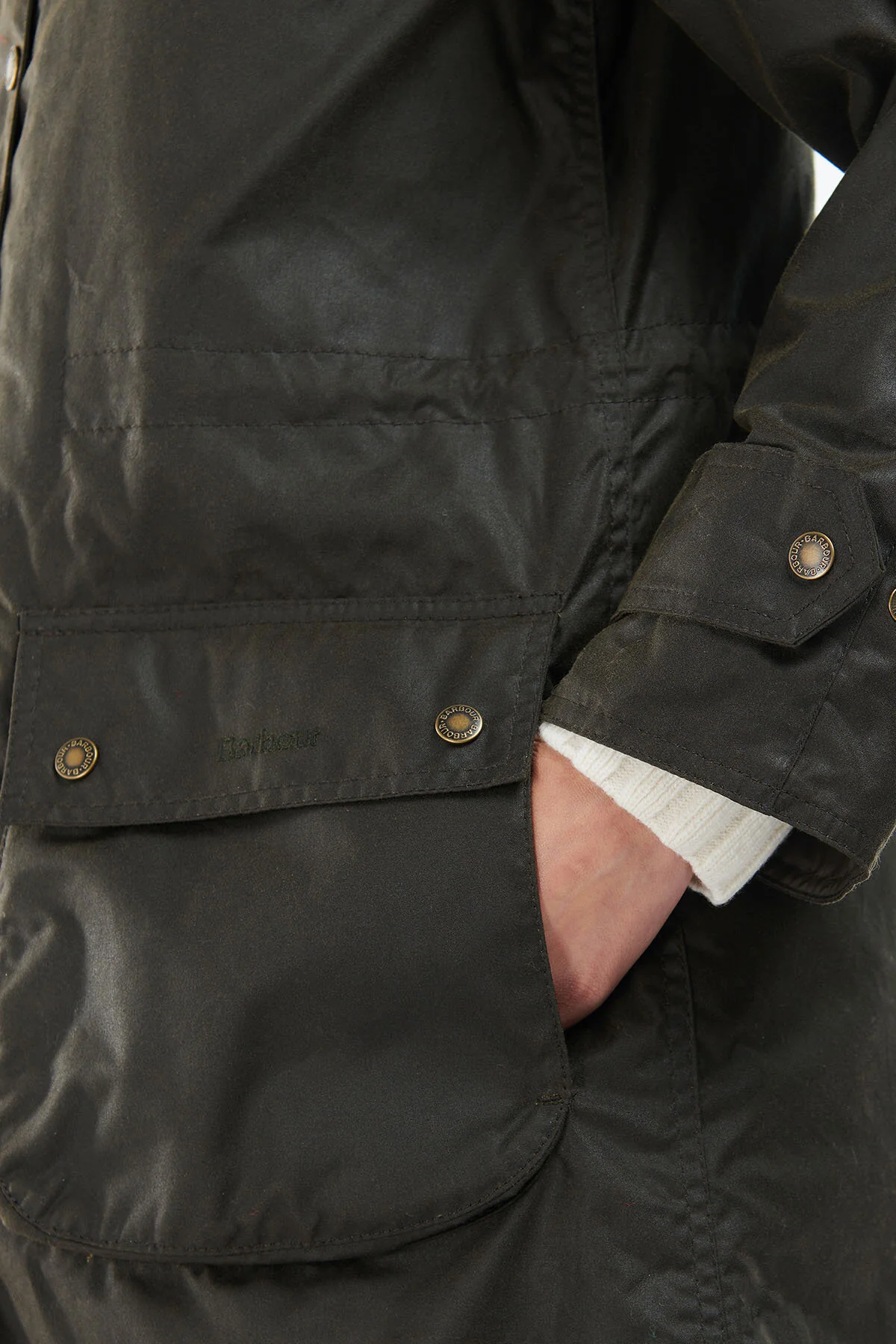 Long Cannich Wax Jacket - OLIVE/CLASSIC