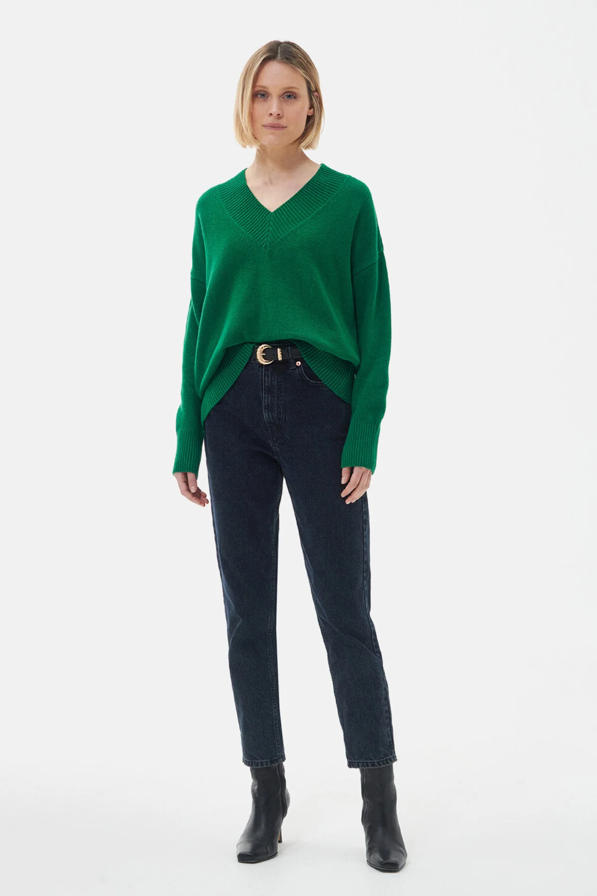 Germaine Knitted Jumper - GLADE GREEN