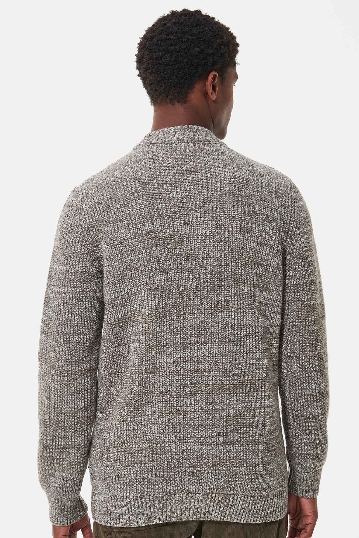 Sid Knitted Cardigan - STONE MARL