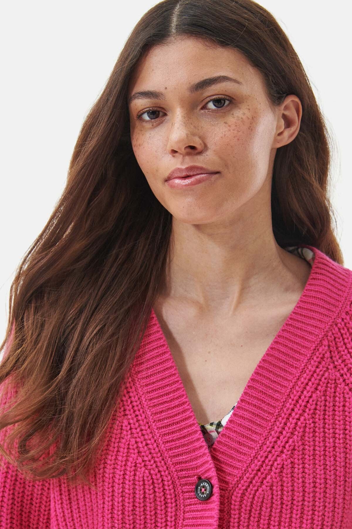 Bracken Knitted Cardigan - PINK DAHLIA