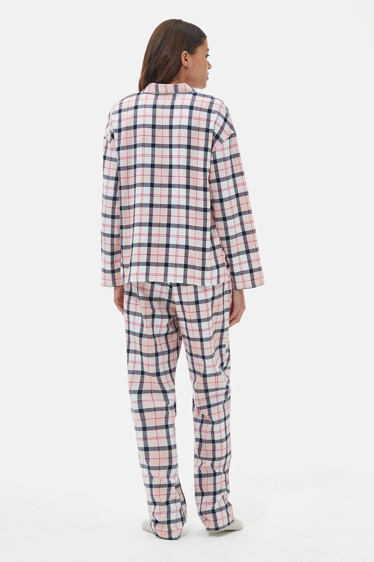 Ellery pyjama set - PINK/NAVY TARTAN