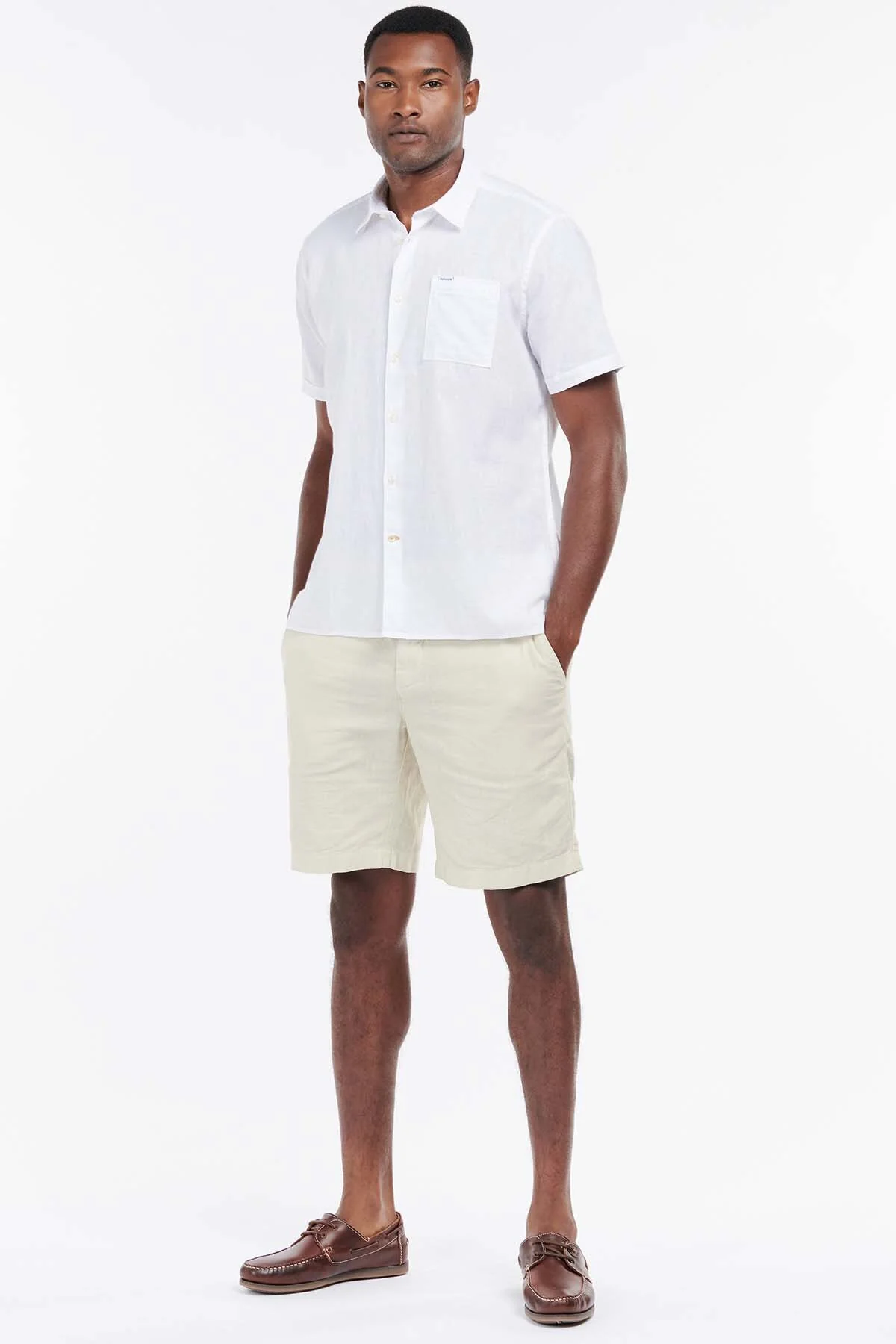 Nelson Short Sleeve Summer Shirt - WHITE