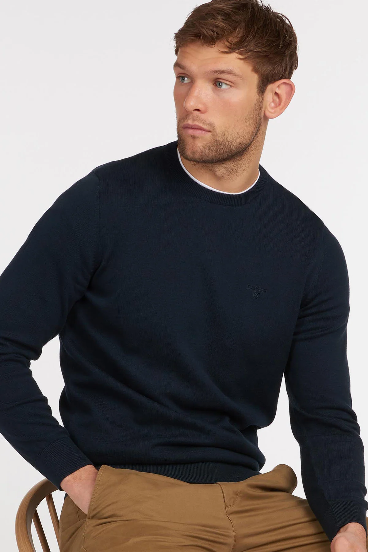 Pima Cotton Sweatshirt - NAVY
