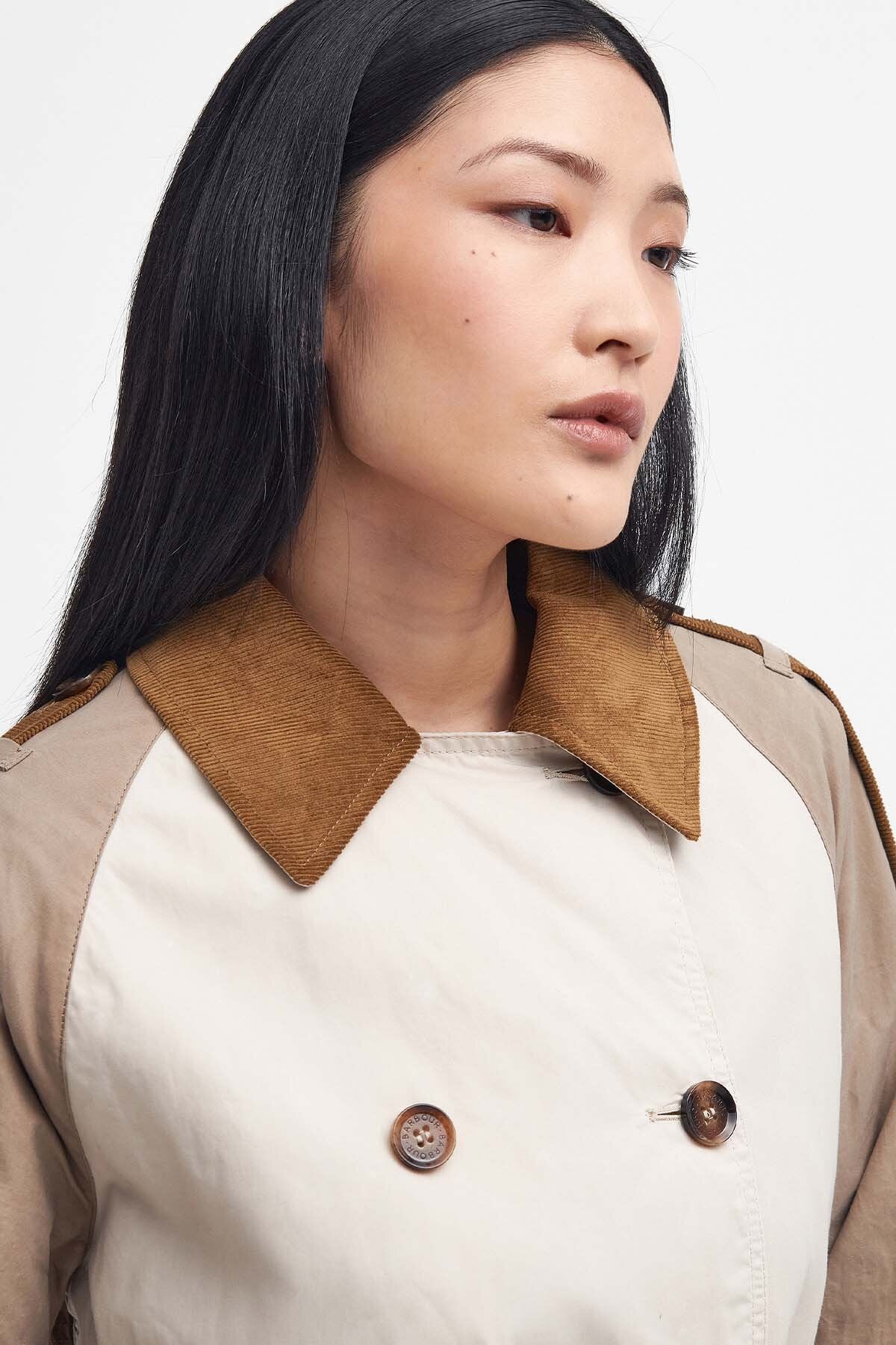 Ingleby Showerproof Trench Coat - OATMEAL/SUMMER NAVY