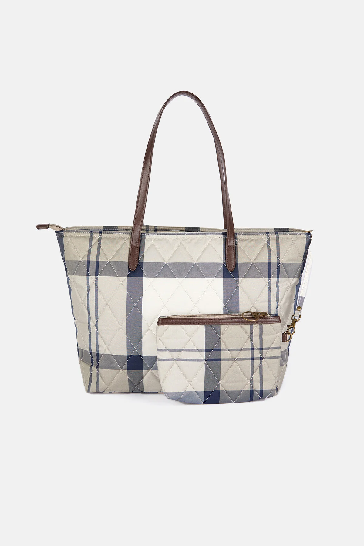 Wetherham Quilted Tartan Tote Bag - DRESS INDIGO TARTAN