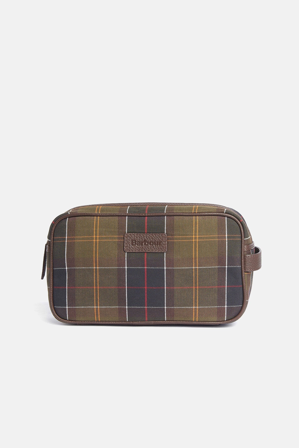 Tartan & Leather Washbag - CLASSIC TARTAN