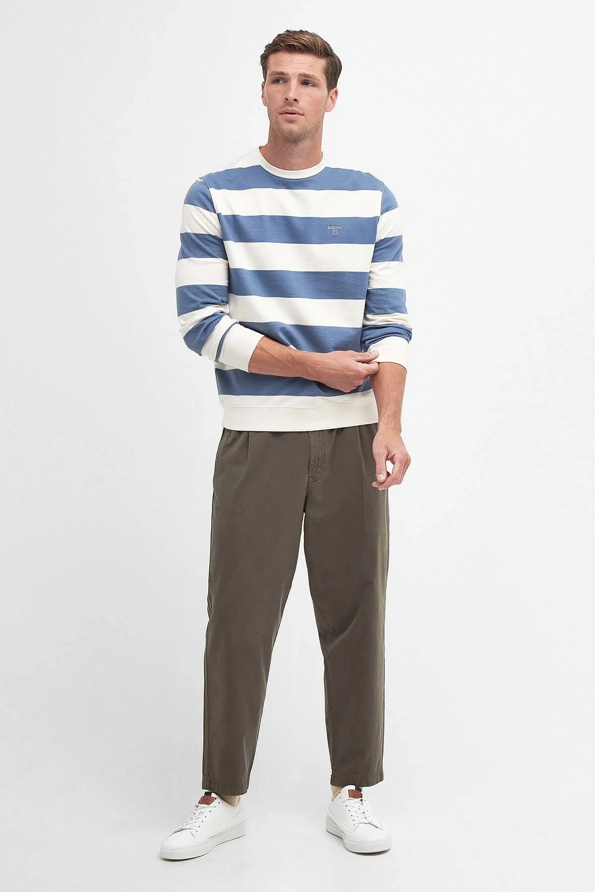 Shorwell Striped Sweatshirt - DK CHAMBRAY