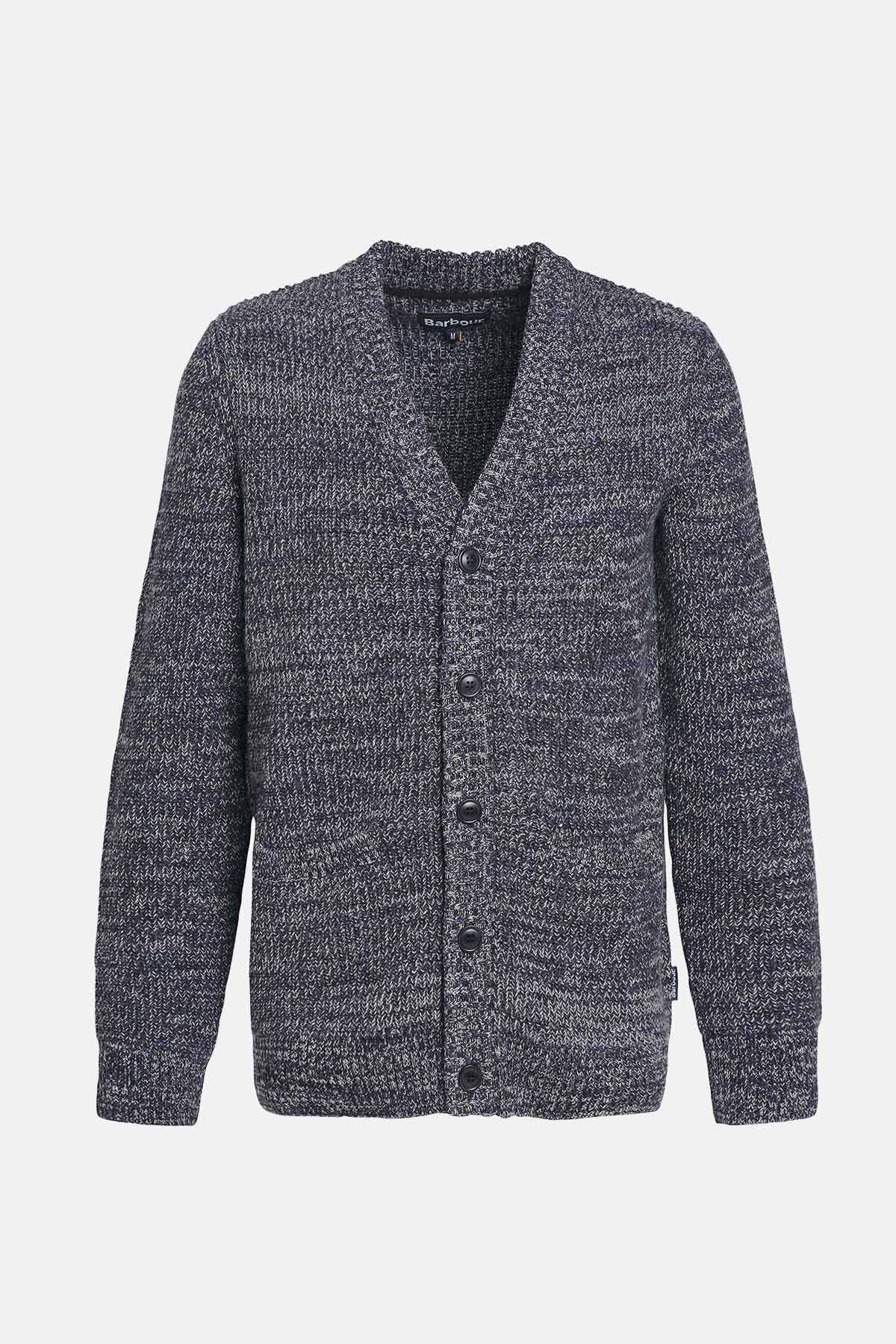 Sid Knitted Cardigan - NAVY MARL