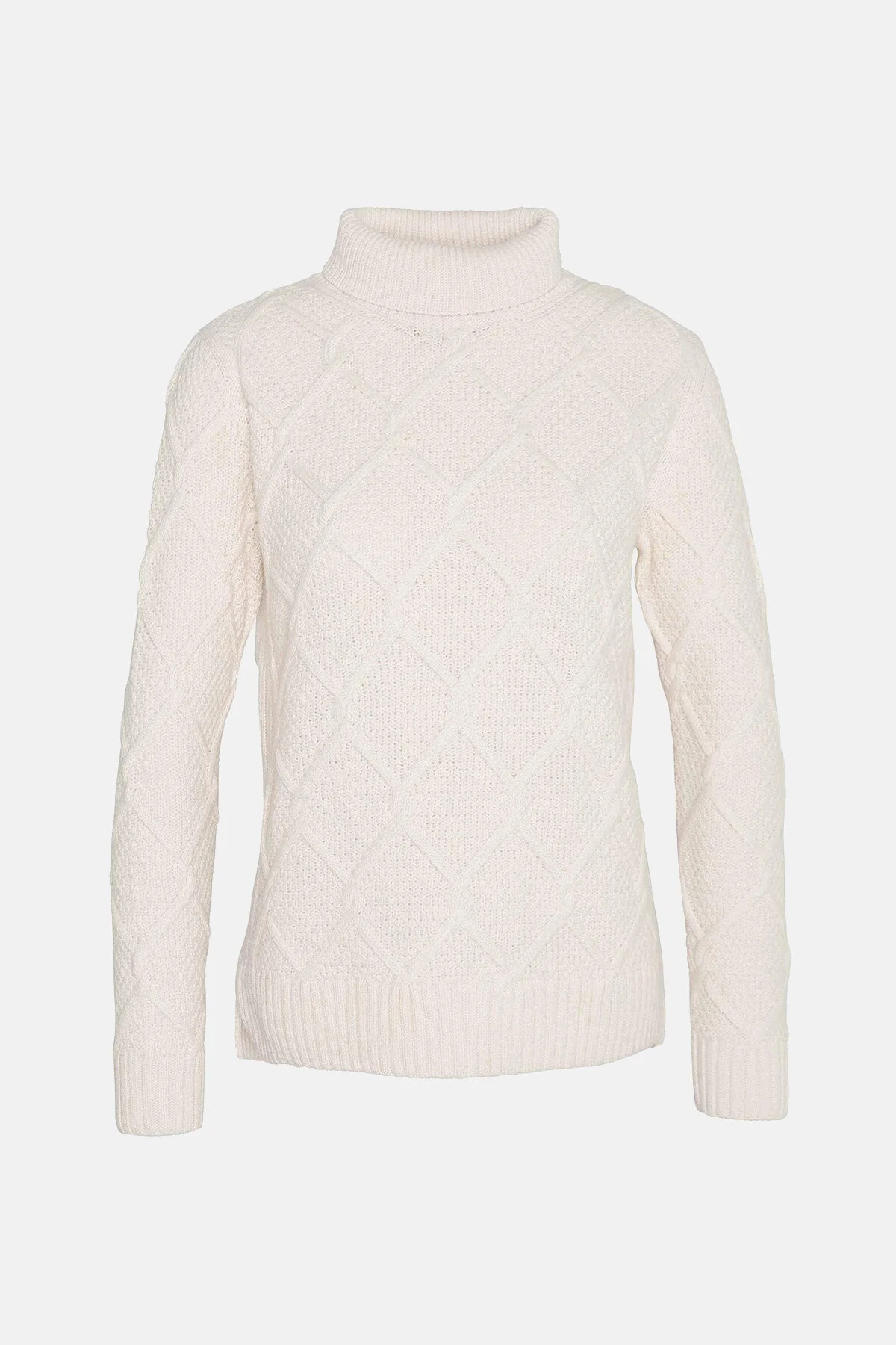 Burne Roll Neck Knit Sweatshirt - ECRU