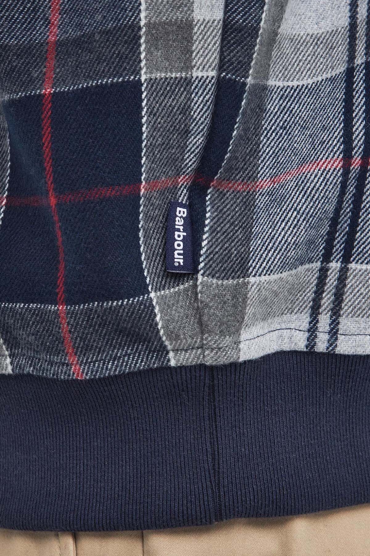 Brough Tartan Hoodie - BLUE GRANITE TARTAN