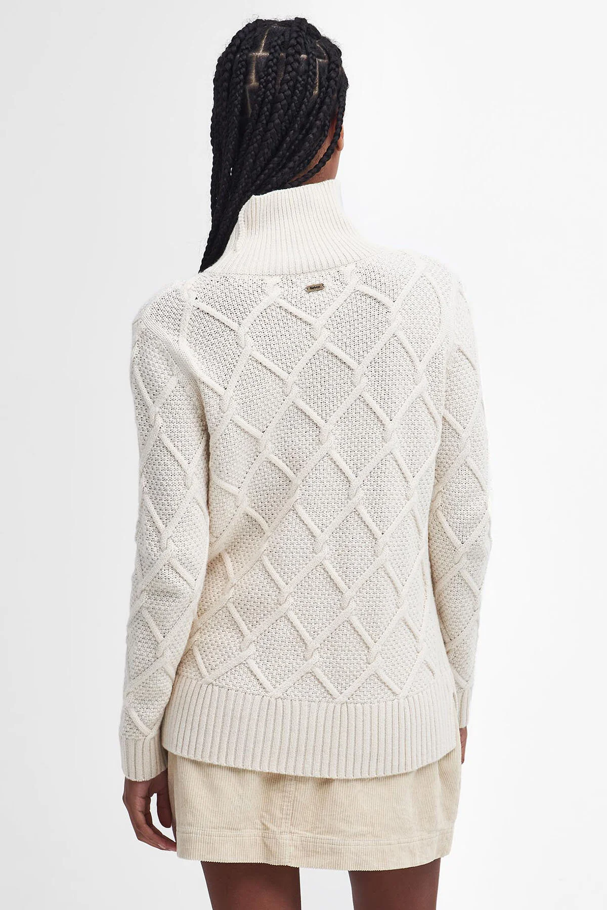 Burne Roll Neck Knit Sweatshirt - ECRU