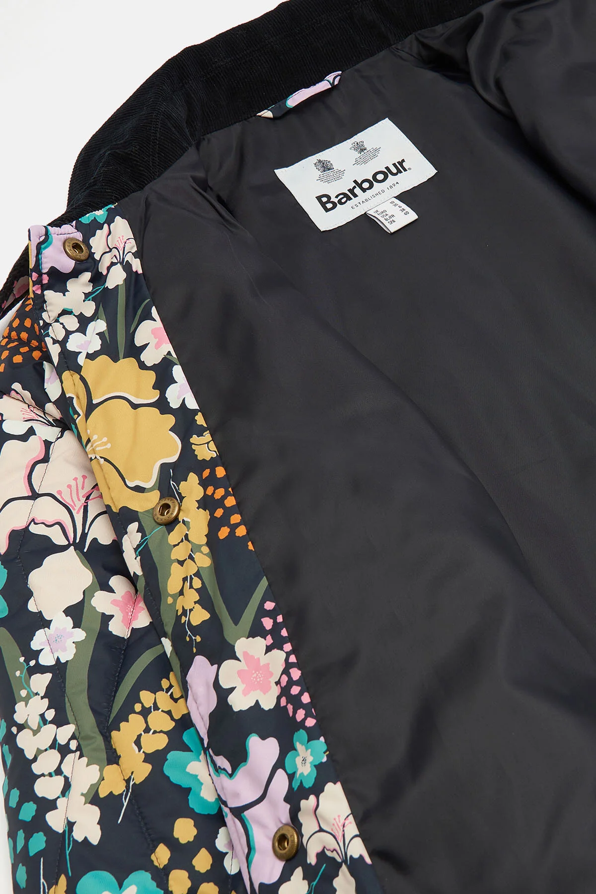 Printed delphinium quilt - BOTANICAL PRINT NAVY