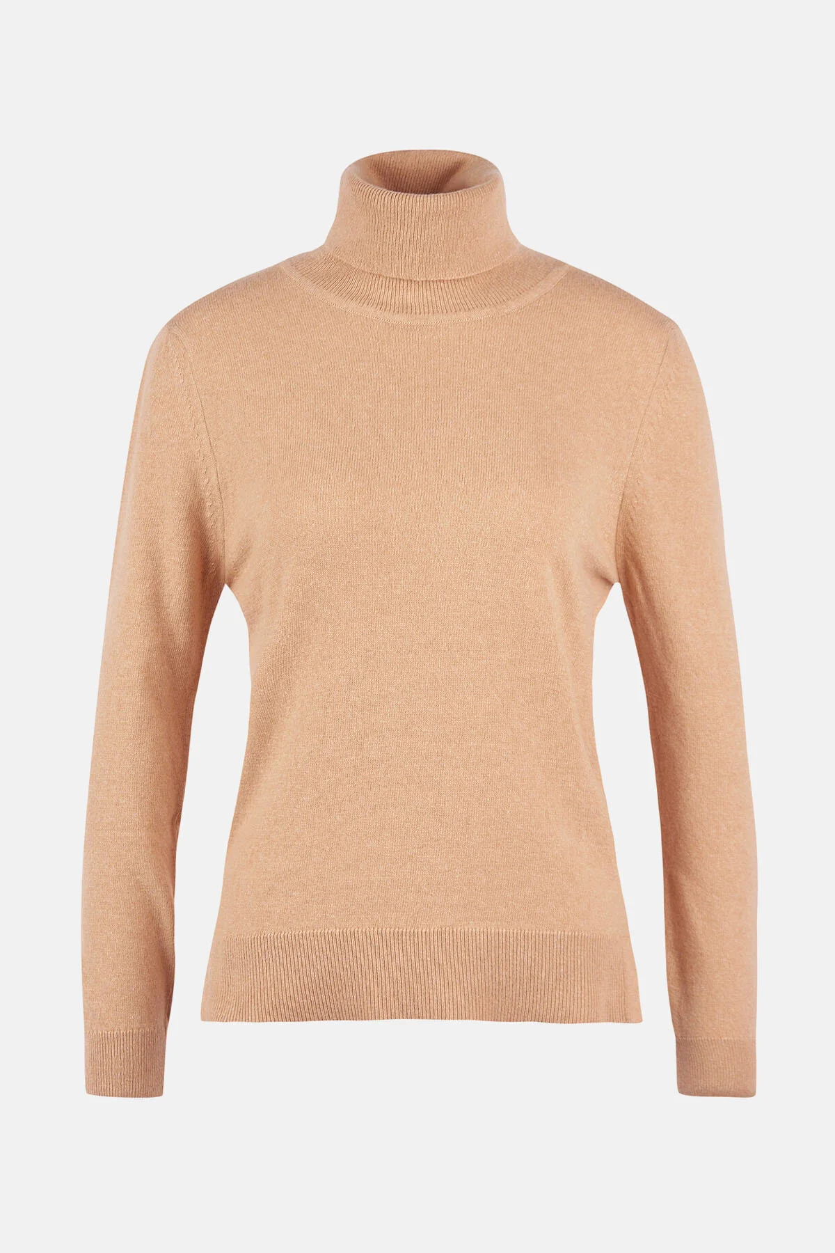 Pendle Roll-Neck Sweatshirt - CARAMEL/FAWN